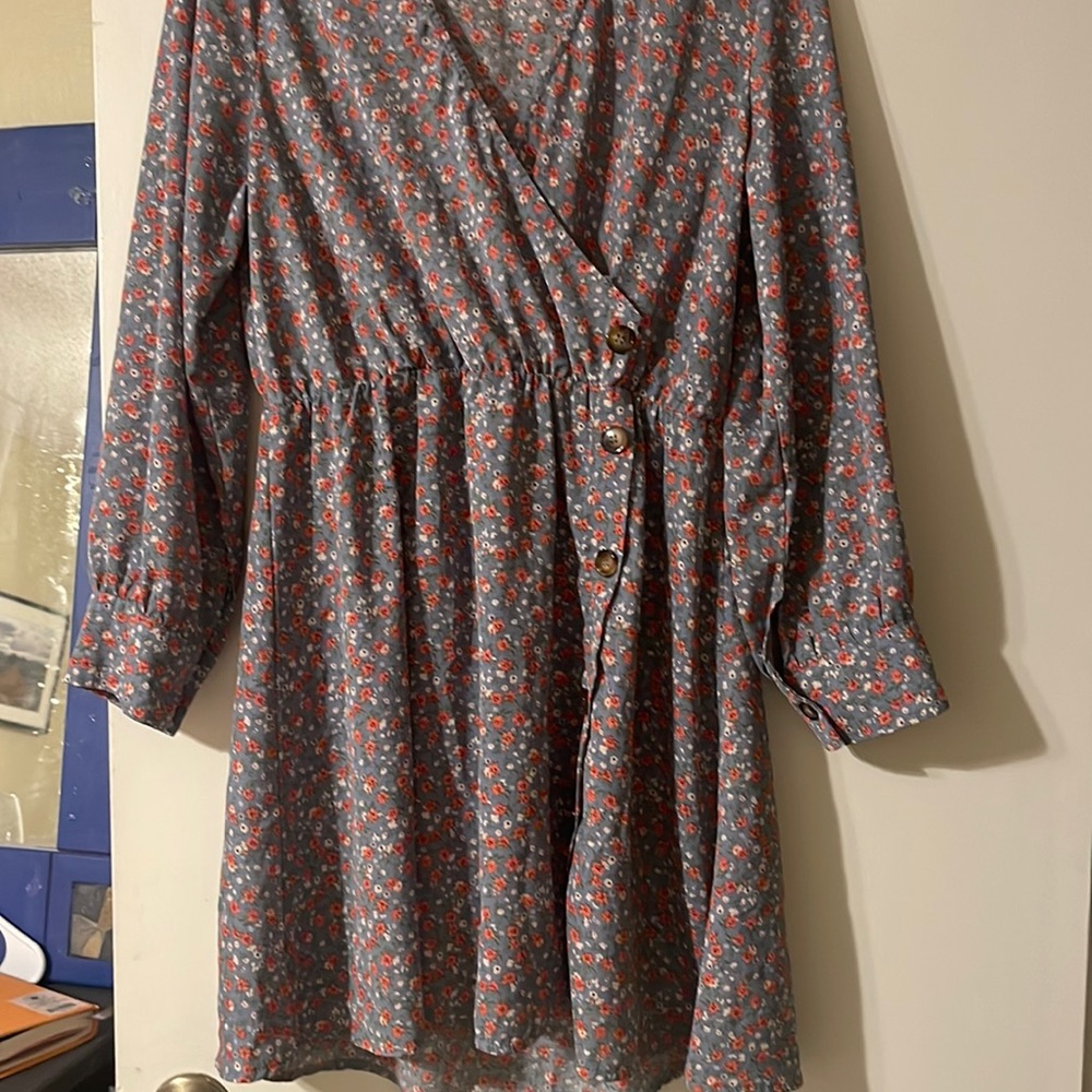 Long sleeve flower dress